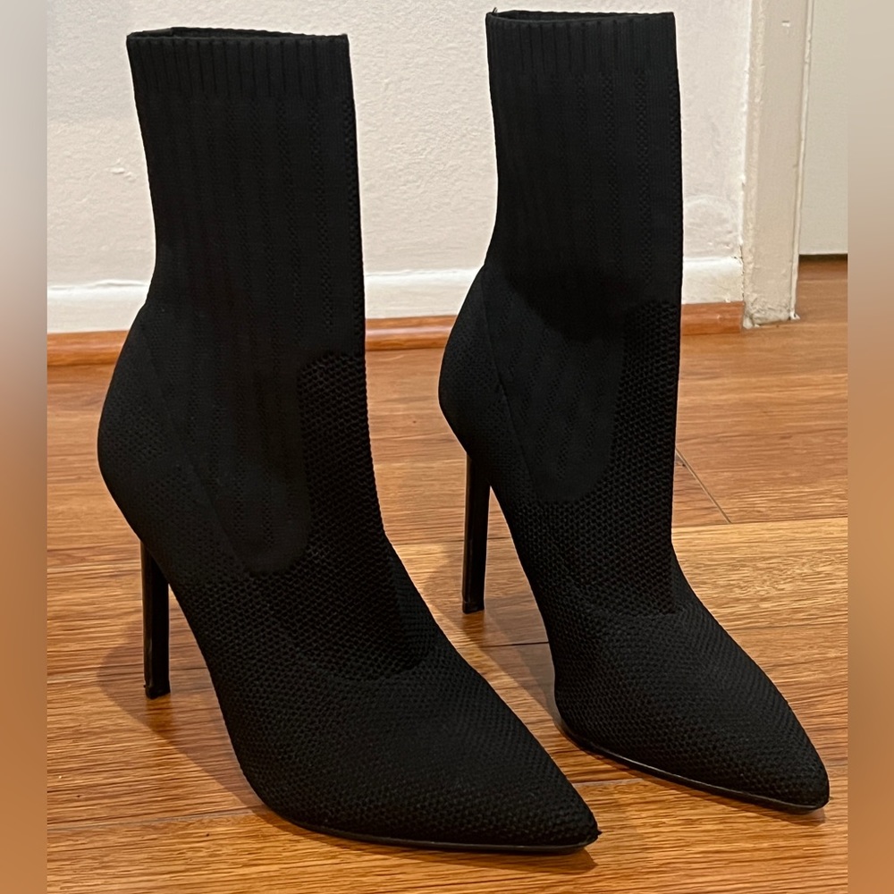 COPY - Steve Madden HEELED SOCK ANKLE BOOTS - Picture 2 of 5